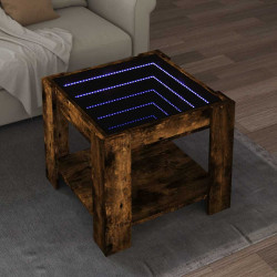 Mesa de centro c/ leds 53x53x45 cm derivados de madeira