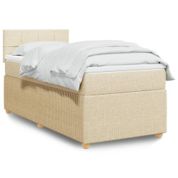 Cama com molas/colchão 80x200 cm tecido cor crème