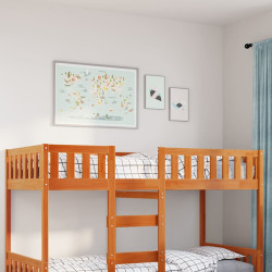 Cama de criança sem colchão 90x190 cm pinho maciço castanho-mel