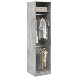 Roupeiro 50x50x200 cm contraplacado cinzento cimento