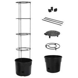 Vaso p/ cultivo de tomate ø39x150 cm polipropileno antracite