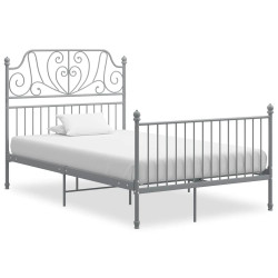 Estrutura de cama 120x200 cm metal cinzento