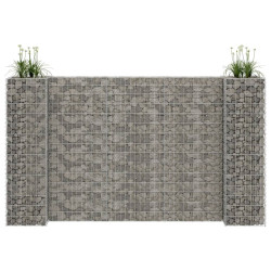Gabião em forma de h fio de aço 260x40x150 cm