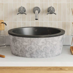 Lavatório ø40x15 mármore preto