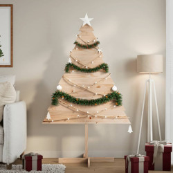 Árvore de natal em madeira decorativa 150 cm madeira maciça
