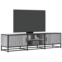 Móvel p/ TV 160x35x41cm derivados madeira/metal cinzento sonoma