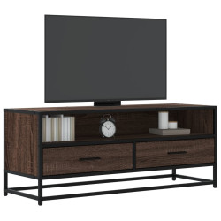 Móvel TV 100x34,5x40 cm deriv. madeira/metal carvalho castanho