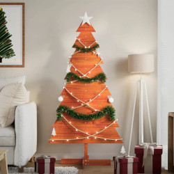 Árvore de natal decorativa 150 cm pinho maciço castanho-mel