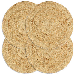 Individuais de mesa 4 pcs em juta liso 38 cm redondo natural