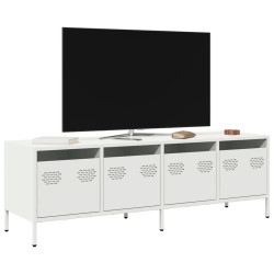 Móvel de TV 135x39x43,5 cm aço laminado a frio branco