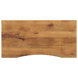 Tampo de mesa com curva 110x50x2,5 cm mangueira áspera maciça
