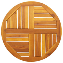 Tampo de mesa redondo ø70x2 cm madeira de acácia maciça