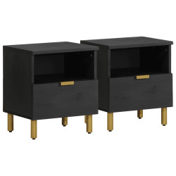 Mesa de cabeceira 40x33x46 cm derivados de madeira preto