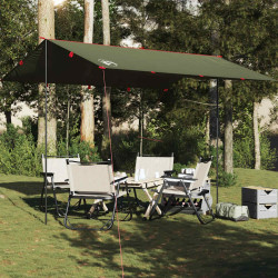 Lona de campismo 366x306 cm impermeável verde azeitona
