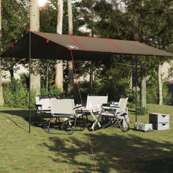 Lona de campismo 451x420 cm impermeável castanho