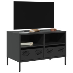 Móvel de TV 68x39x43,5 cm aço laminado a frio preto