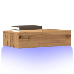Móveis de TV com luzes LED 2pcs 60x35x15,5cm carvalho artisiano