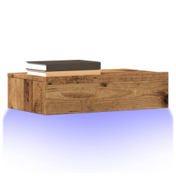 Móveis de TV com luzes LED 2 pcs 60x35x15,5 cm madeira velha