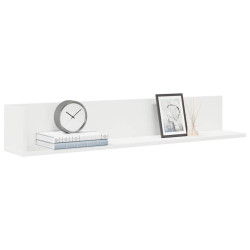 Estantes parede 2pcs 100x16,5x16,5 cm derivados madeira branco