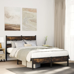 Cama sem colchão com cabeceira 120x200 cm carvalho sonoma