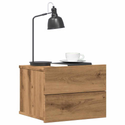 Mesa de cabeceira de parede 40x32x30 cm cor carvalho artisiano