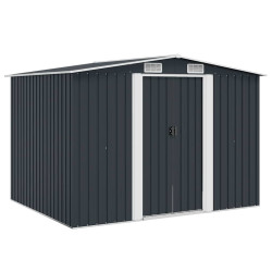 Abrigo de jardim 257x205x178 cm aço antracite
