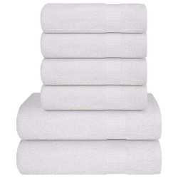 6Pcs conjunto de toalhas frogn 360 g/m² branco