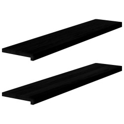 Soleiras da janela 2 pcs 120x30x2 cm carvalho castanho-preto