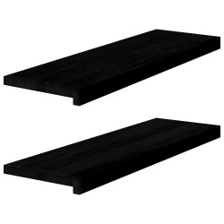 Soleiras da janela 2 pcs 80x25x2 cm carvalho castanho-preto