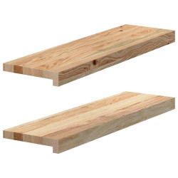 Soleiras da janela 2 pcs 70x20x2 cm carvalho maciço não tratado
