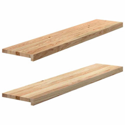 Soleiras da janela 2 pcs 120x30x2cm carvalho maciço não tratado