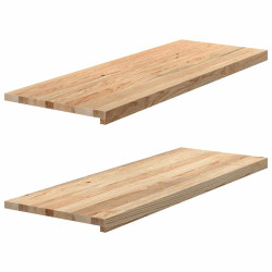 Soleiras da janela 2 pcs 110x40x2cm carvalho maciço não tratado