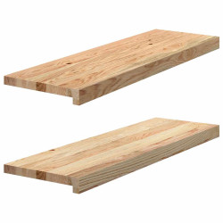 Soleiras da janela 2 pcs 80x25x2 cm carvalho maciço não tratado
