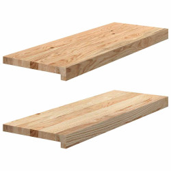 Soleiras da janela 2 pcs 70x30x2 cm carvalho maciço não tratado