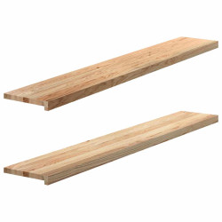 Soleiras da janela 2 pcs 160x30x2cm carvalho maciço não tratado