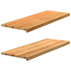 Soleiras da janela 2 pcs 110x40x2 cm carvalho castanho-claro