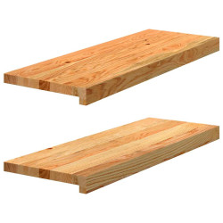 Soleiras da janela 2 pcs 70x30x2 cm carvalho castanho-claro