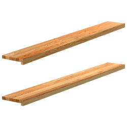 Soleiras da janela 2 pcs 160x20x2 cm carvalho castanho-claro