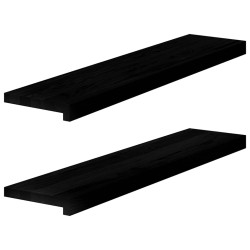 Soleiras da janela 2 pcs 90x20x2 cm carvalho castanho-preto