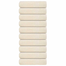 Toalhas de banho frogn 10 pcs 100x150 cm 360 g/m² creme