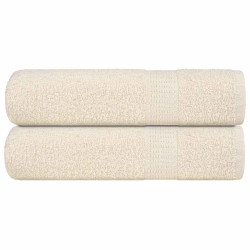 Toalhas de banho frogn 2 pcs 100x150 cm 360 g/m² creme