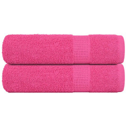 Toalhas de mãos frogn 2 pcs 50x100 cm 360 g/m² rosa