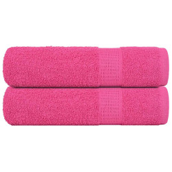 Toalhas de banho frogn 2 pcs 100x150 cm 360 g/m² rosa