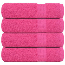 Toalhas de banho frogn 4 pcs 70x140 cm 360 g/m² rosa