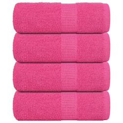 Toalhas de bidé frogn 4 pcs 30x50 cm 360 g/m² rosa