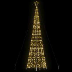 Árvore de natal LED com spikes 1534 leds branco quente 500 cm