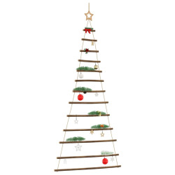 Árvore de natal suspensa com estrela no topo 86x180 cm galho natural