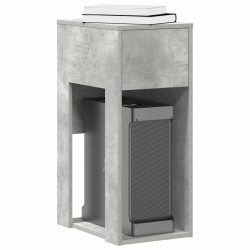 Suporte torre computador com gaveta 30x44x74cm cinzento cimento