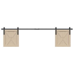 Kit para armário deslizante aço carbono 200 cm