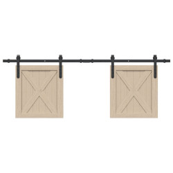 Kit p/ porta de armário deslizante 152 cm aço carbono
